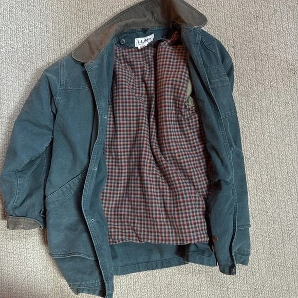 LL Bean Jacket Womens Canvas Barn Chore Field Coat Removable Lining T538 - Picture 3 of 6